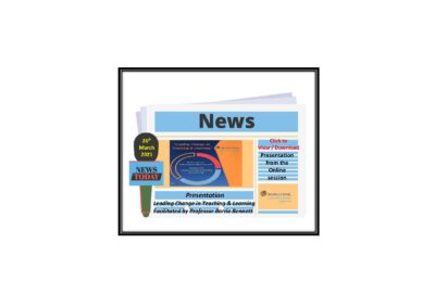 Presentation – “Leading Change in Teaching & Learning” – Facilitated by Professor Barrie Bennett