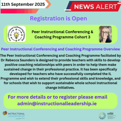 Registration is Open for Peer Instructional Conferencing and Coaching Programme Cohort 3