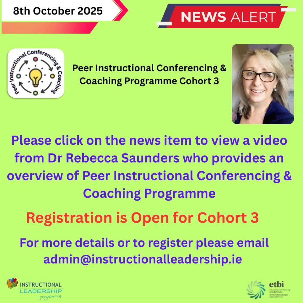 Peer Instructional Conferencing & Coaching Programme