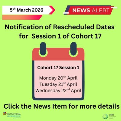 Cohort 17 Session 1 – Rescheduled Dates